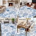 thumbnail image 6 of Navy Blue Coral Area Rugs 6x9 for Living Room, Summer Beach Coastal Ocean Nautical Non Slip Washable Rug Runner, Low Pile Indoor Floor Carpet Mat Bathroom Rugs for Bedroom, Kids Room, 6 of 9