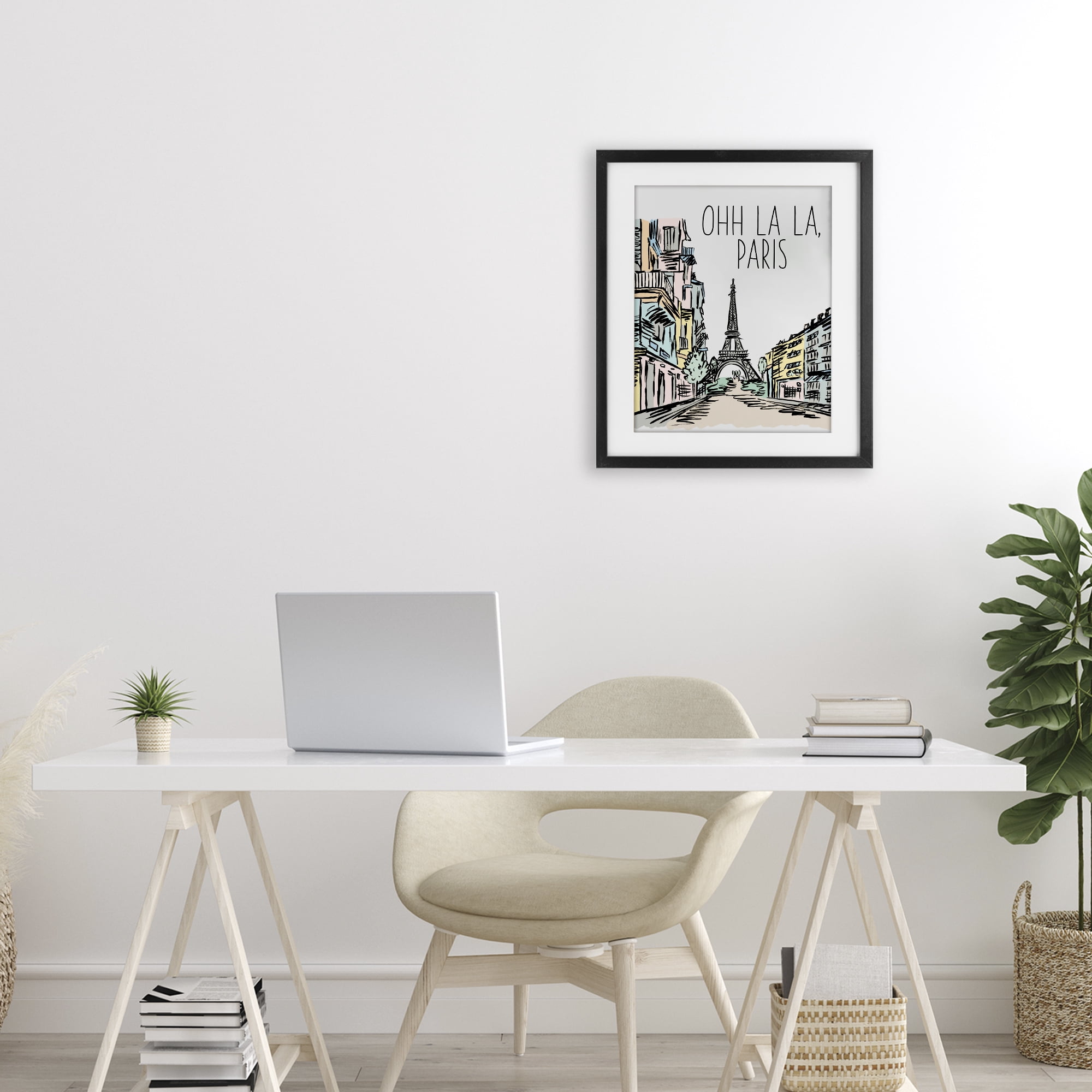 Stupell Industries Ohh La La Paris Black Framed Print Under Glass, design by Elizabeth Medley