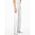 thumbnail image 3 of Jeans Sidefeel para mujer, pierna ancha, cintura alta, color blanco, talla 4, 3 of 6