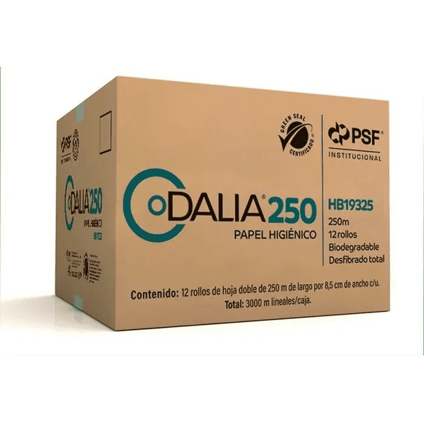 Pack 12 Rollos Papel Higiénico Jumbo Dalia® 250 Hd C/u 5.0 Calificación 5.0 de 5. 2 opiniones.