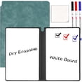 thumbnail image 1 of YSTIANN A5 Carnet Tableau Blanc Réutilisable - Tableau Effaçable à Sec Portable avec Couverture en Cuir PU, Comprend un Stylo et un Chiffon d'Essuyage pour Notes, Listes et Présentations (Noir, 8.3 Pouces x 5.8 Pouces) WJ85-4182, 1 of 7