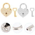 thumbnail image 4 of 2 Ensembles de Cadenas en Forme de Cœur en Strass avec Clés, 4 of 7