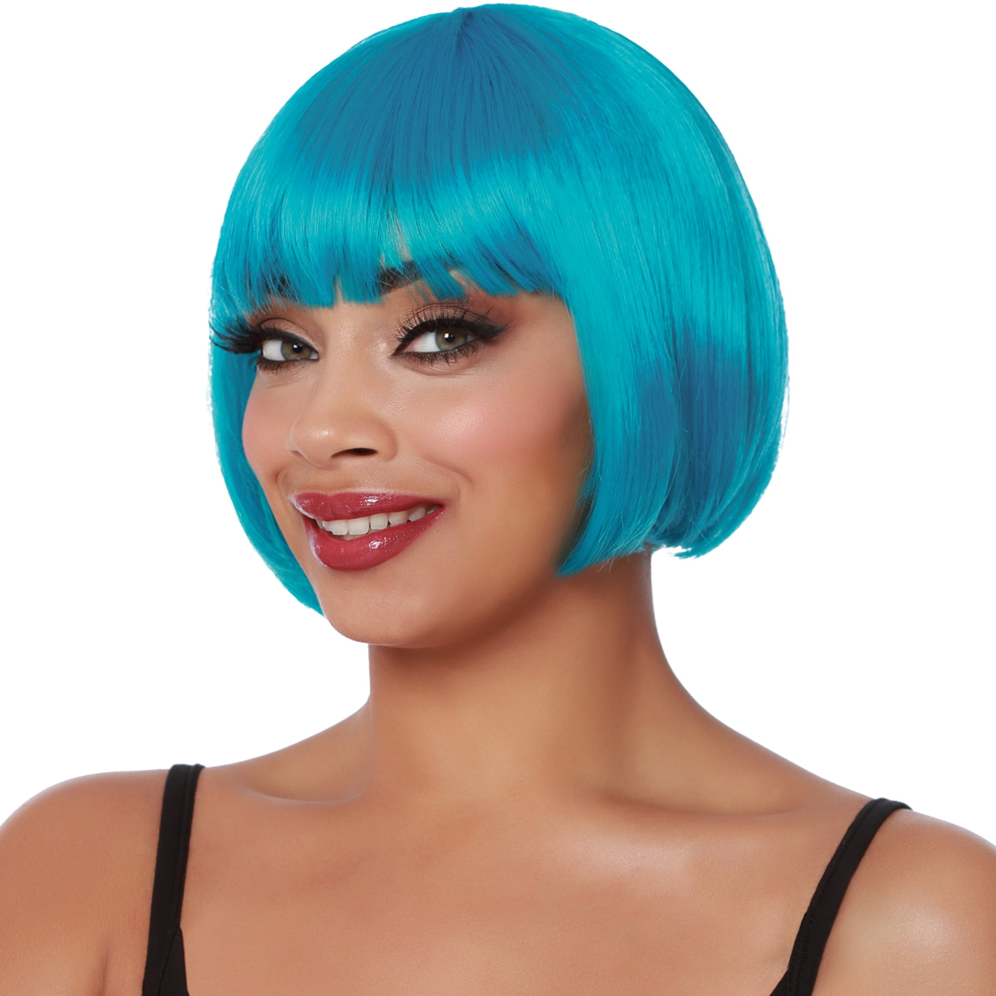 Halloween Short Blue Bob Wig - Walmart.com - Walmart.com