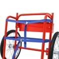 thumbnail image 3 of Large Dual Oxygen Tank Cart Dolly Double Cylinder Cart, 20"  pneumatic Wheels Includes two fastening belts, 3 of 12