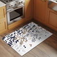 thumbnail image 2 of 2x3 Ft Entryway Area Rug, Grey Brown Leaves Kitchen Rug Runner Washable Floor Mat, Summer Botanical Non Slip Indoor Door Mat Throw Carpet for Bathroom Living Room Bedroom, 2 of 8