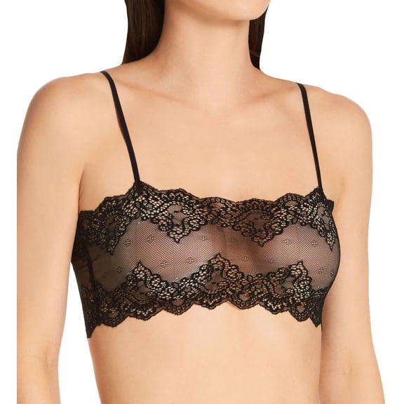 Women's Only Hearts 45717 So Fine Lace Crop Cami Bralette (Black M)