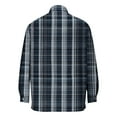 thumbnail image 2 of Maean Mens Big and Tall Button down Shirts Plaid Long Sleeve V Neck Loose Casual Business Tops with Pockets, 2 of 4