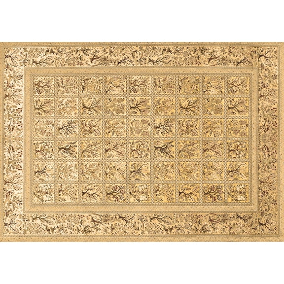 Ahgly Company Indoor Rectangle Animal Brown Traditional Area Rugs, 5' x 7'