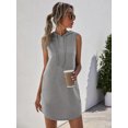 thumbnail image 3 of Men's Drawstring Sleeveless Hooded Mini Dress with 95% Polyester and 5% Spandex Fabric for a Lightweight Sheer Look, 3 of 6