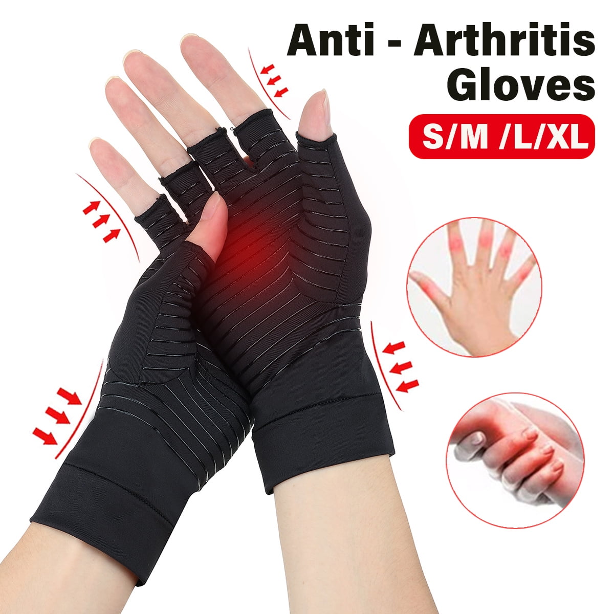Accessories Arthritis Gloves by Duerer Open Finger Hand Gloves Provide