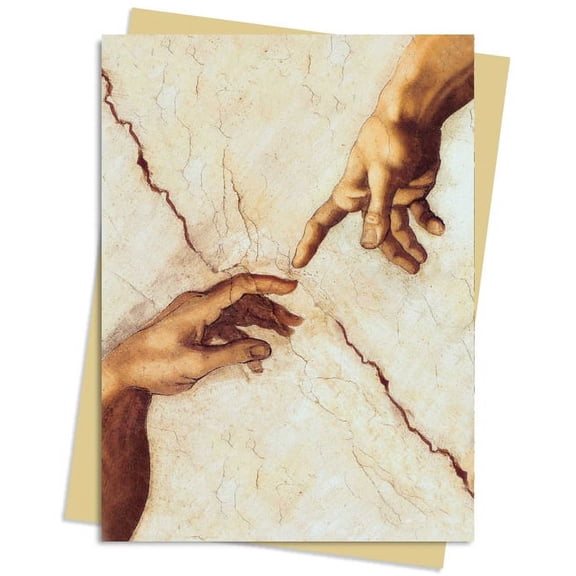 Greeting Cards: Michaelangelo: Creation Hands Greeting Card Pack : Pack of 6 (Cards)