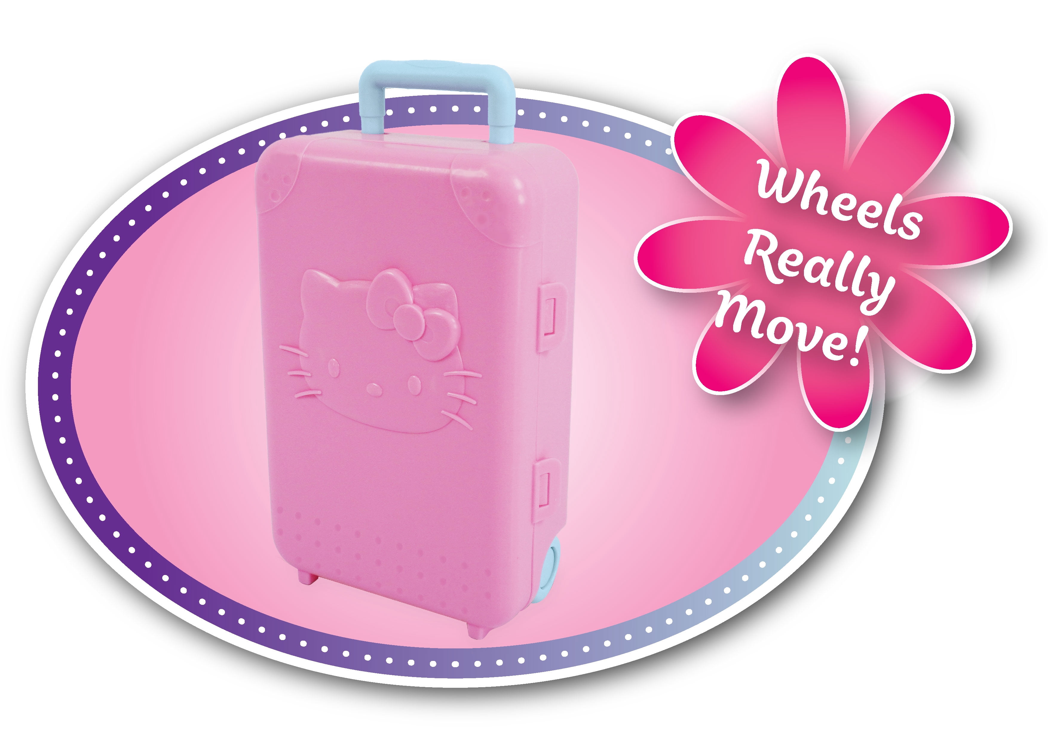 My Life As Hello Kitty Travel Play Set for 18" Dolls, 50th Anniversary, 21 pieces, Pink Multicolor
