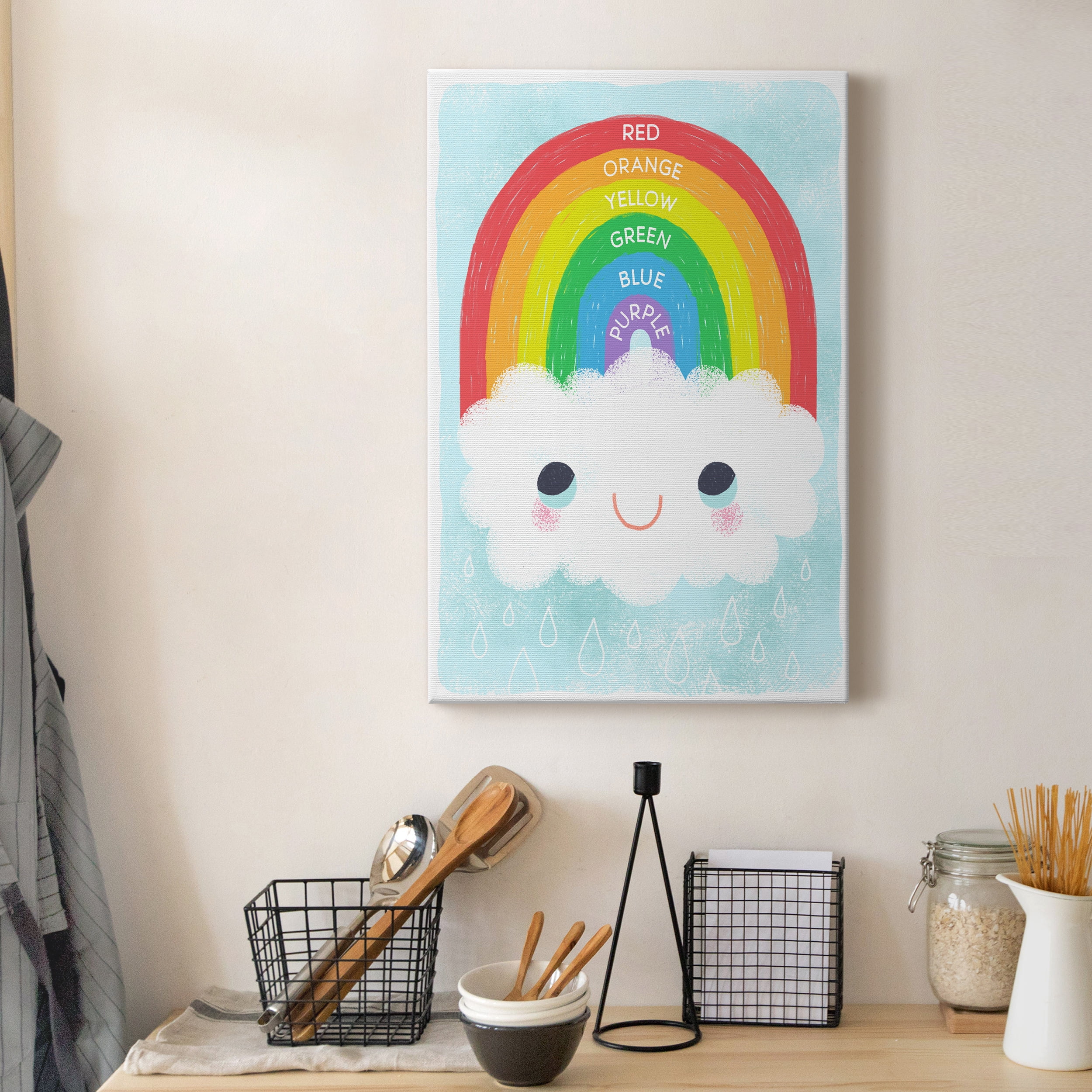 Rainbow Colors Premium Gallery Wrapped Canvas - Ready to Hang - 24 x 36