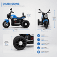 thumbnail image 3 of FUPOJH 12V 3 Wheel Kids Electric Motorcycle, Ride On Car with Bluetooth Music,AUX,USB,Blue, 3 of 9
