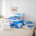 thumbnail image 6 of Homewish Cherry Blossom 7-Piece Bedding Comforter Set,Japanese Fuji Mountain King Bedding Sets,Pink Sakura Bed Sheets For Men Women,Ultra Soft Home Decor Reversible, 6 of 8