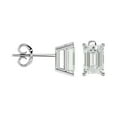 thumbnail image 3 of SuperJeweler 1 1/2 Carat Emerald Shape Moissanite Stud Earrings in 14 Karat White Gold for Women, 3 of 6