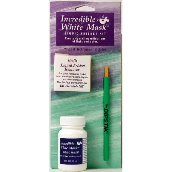 Grafix Incredible White Mask/Liquid Frisket Kit, 2 oz.