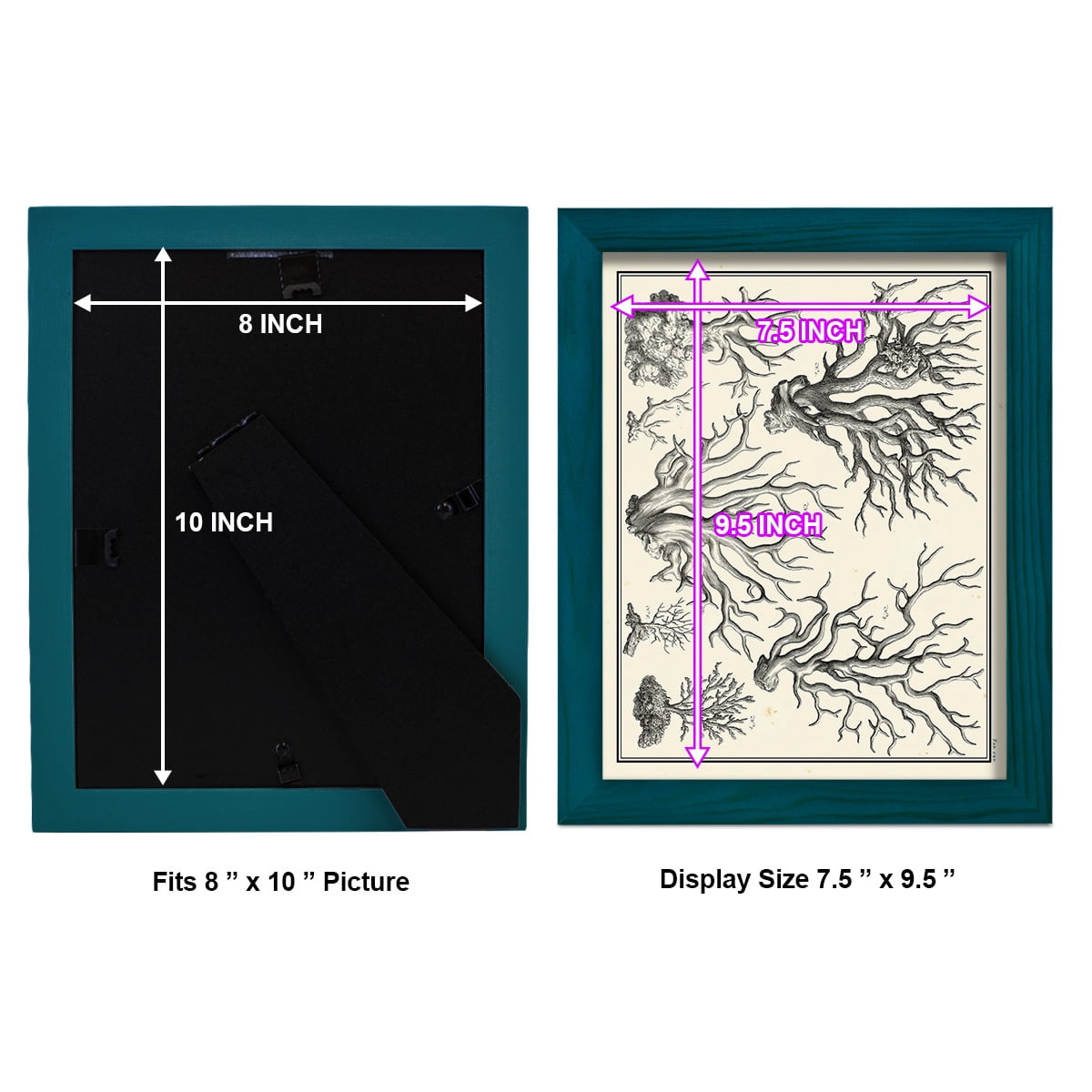 Aegean Collection III -Framed Print w/glass-Ocean Blue