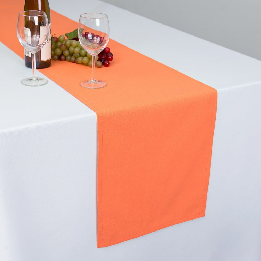 Linen Tablecloth Cotton Table Runner, Orange