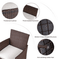 thumbnail image 6 of Walsunny 4 Pieces Patio Rattan Furniture Set,Wicker Conversation Set with Cushions and Tempered Glass Tabletop,Brown, 6 of 6