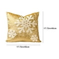 thumbnail image 3 of Moocorvic Christmas Tree Pillow Cover 18X18 Winter Holiday Decorative Gold Print Throw Pillow Covers for Sofa Couch Bed Living Room, 3 of 8