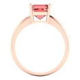 thumbnail image 4 of Solitaire Engagement Ring for Women - 2ct Natural Garnet in 14K Rose Gold Promise Ring, 4 of 6