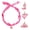 Pink, variant on 1 Set Fashionable Cashew Print Scarf Necklace Delicate Design And Comfortable with Pendant For Outfit