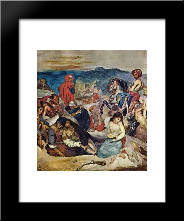 Massacre of Chios 20x24 Framed Art Print by Eugene Delacroix