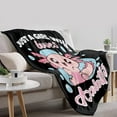 thumbnail image 3 of Soft Flannel Blanket Just Girl Who Loves Axolotls Lightweight Plush Throw Air Conditioner Quilt for Women Men Couch Bed Sofa Decorative Blankets 30"x40", 3 of 6