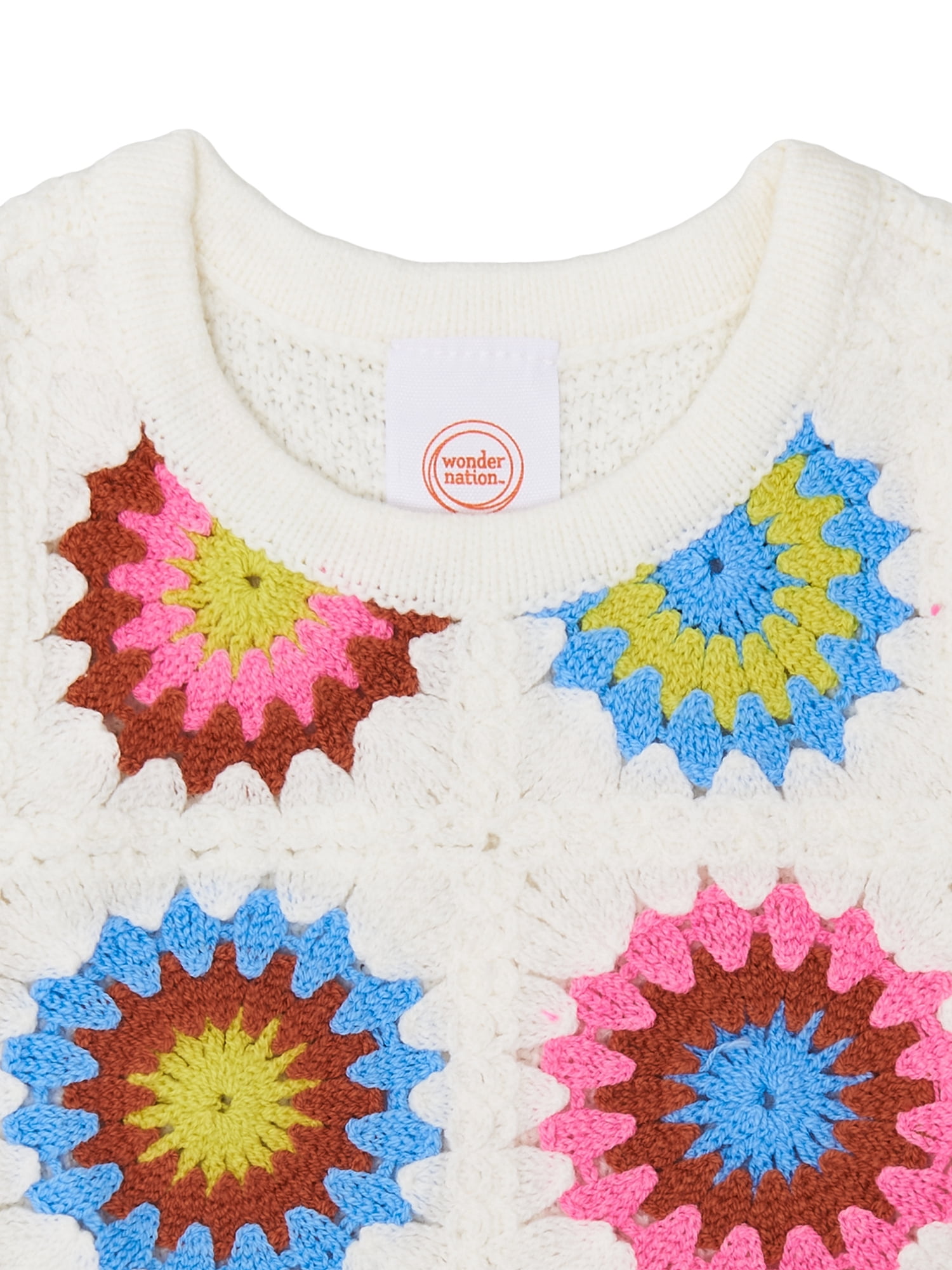 Wonder Nation Toddler Girl Crochet Tank and Short Set, Sizes 12M-5T