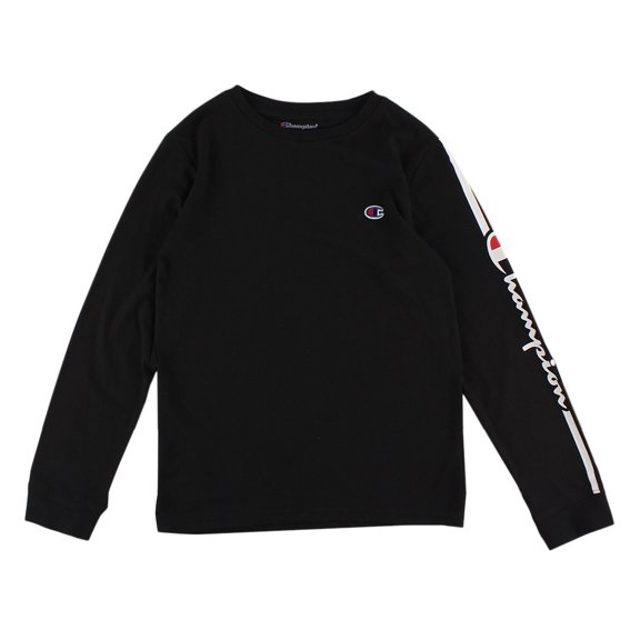 Champion Classic Small Logo Boys Active Shirts & Tees Size M, Color: Black/Red