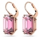 thumbnail image 3 of Pendientes Swarovski Millenia de cristal tallado en octágono rosa, 3 of 6