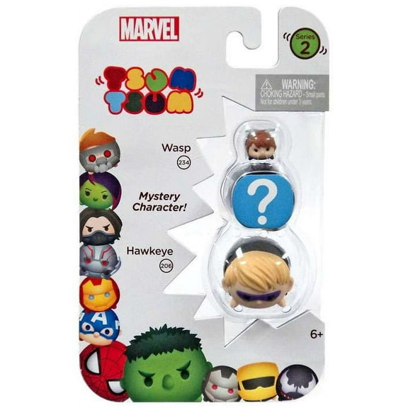 Marvel Tsum Tsum Series 2 Wasp & Hawkeye Mini Figures, 3 Pack