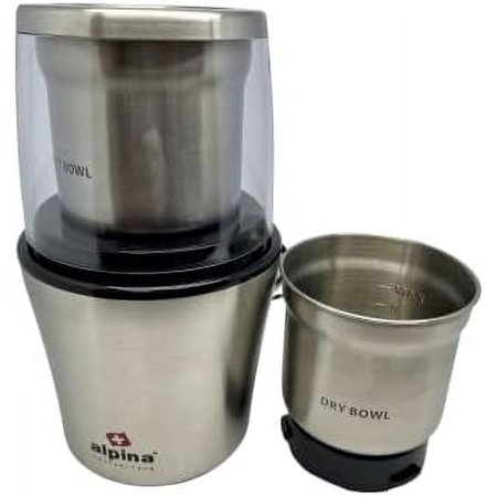 Coffee Wet and Dry Spice Grinder, Small, Silver$$Home Decor, Kitchen, & Other