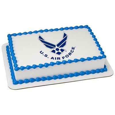 1 4 Sheet Us Air Force Edible Frosting Cake Topper Walmart Com