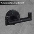 thumbnail image 3 of nipocaio 2 Pack Double Towel Hooks for Bathroom Matte Black Wall Mount Robe Hook, 3 of 5