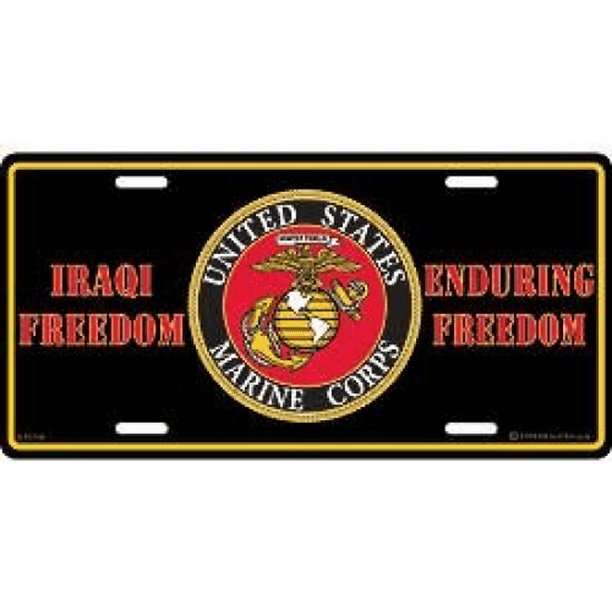 US Military Armed Forces License Plate USMC U.S. Marines United States Marine Corps Iraqi