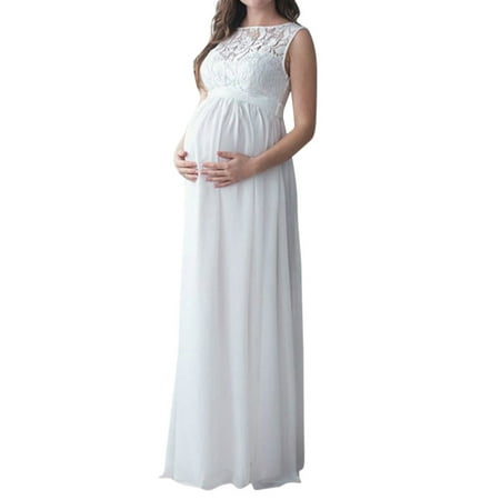 

Baycosin Lace Maternity Dresses Sleeveless Photography Props Women Long Maxi Dress