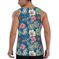 thumbnail image 3 of Xecao Colorful Flowers Men's Tank Top Workout Quick Dry Sleeveless Gym Jogging Muscle Shirts Summer Swim Beach Tops, 3 of 9