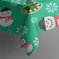 thumbnail image 4 of Green Christmas Snowman Pattern Rectangle Tablecloth 60"x102",Waterproof Polyester Rectangle Table Cloth, Wipeable Spillproof Polyester Tablecloth for Dining, Camping, Indoor and Outdoor, 4 of 6