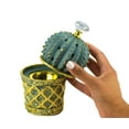 thumbnail image 2 of Succulent (Cactus) Style Closed Incense Bakhoor Burner - Teal, 2 of 7