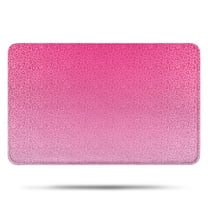Pink Gradient Leopard Print Bathroom Rugs Mat,Non Slip Microfiber Bathroom Rug,Rubber Backing,Soft Bathroom Mats for Bathroom Floor,Tub and Shower,17x27in(43x68cm)