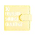thumbnail image 1 of Portable 30 Envelope Challenge Binder Fashion Practical Savings Book Large Capacity Reusable Pu Cash Deposit Book Save Money, 1 of 8