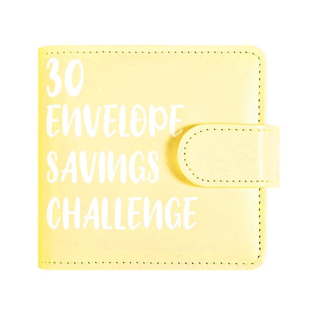 Portable 30 Envelope Challenge Binder Fashion Practical Savings Book Large Capacity Reusable Pu Cash Deposit Book Save Money