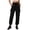 #02 Black 【Mix, Match & Rotate: Stock Up on Daily Colors】, variant on Women's Solid Color Drawstring Elastic Waist Sports Workout Pants with Pockets, Loose Fit, Athletic Jogging Running Hiking Activewear, Womens Casual Lounge | VerBelle,Navy M