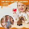 thumbnail image 3 of Realistic Electric Walking Horse Plush Toy, Interactive Stuffed Pony with Sound and Movement, Moving Animal Figure for Gift, Battery Operated Horse, 8in, 3 of 5
