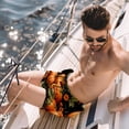 thumbnail image 2 of luoweisi Men's Beach Shorts Quick Dry Swim Trunks with Mesh Lining Thanksgiving Pumpkin S, 2 of 5