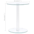 thumbnail image 4 of vidaXL Coffee Table Transparent 40 cm Tempered Glass, 4 of 4