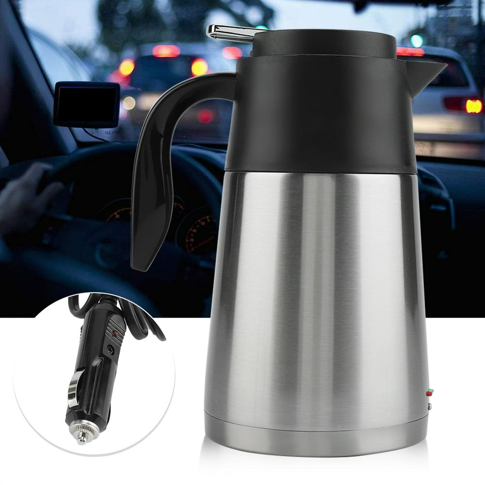 LYUMO 12V/24V 1300ml Stainless Steel Car Truck Travel Electric Kettle