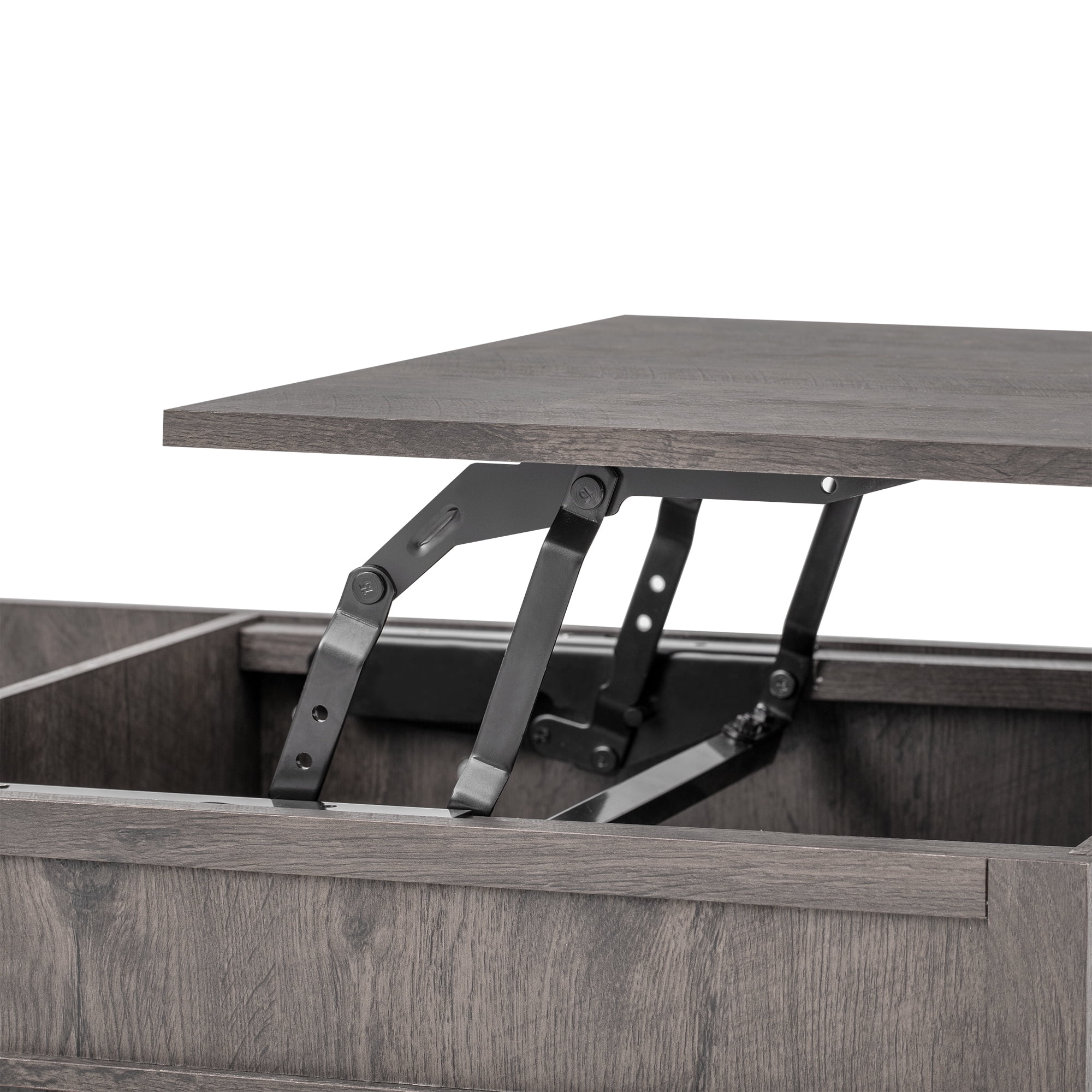 Lift-Top Coffee Table with Hidden Storage and Adjustable Desktop, 47-Inch Multi-Functional Table for Living Room, Antique Brown